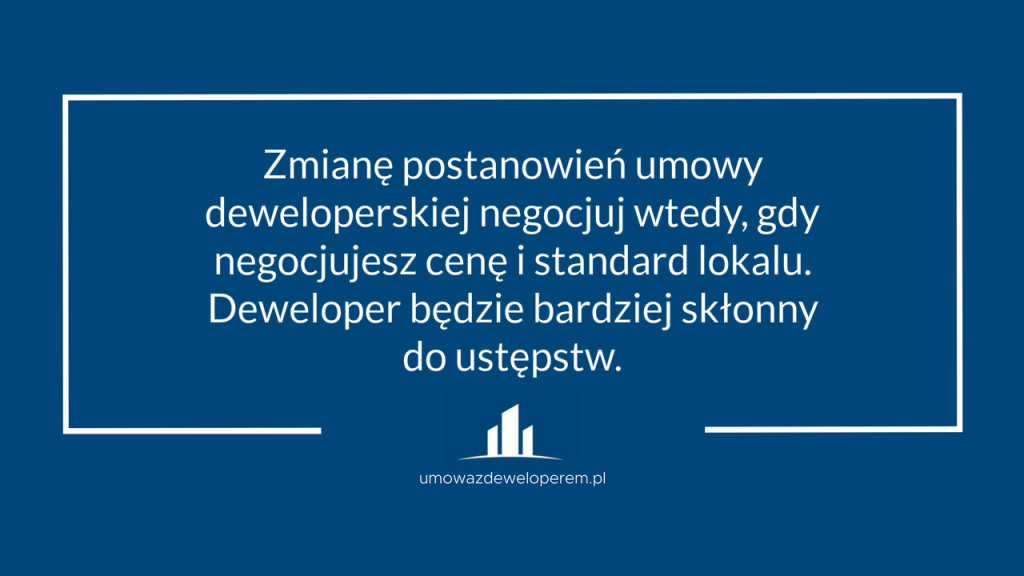 jak negocjować umowę deweloperską